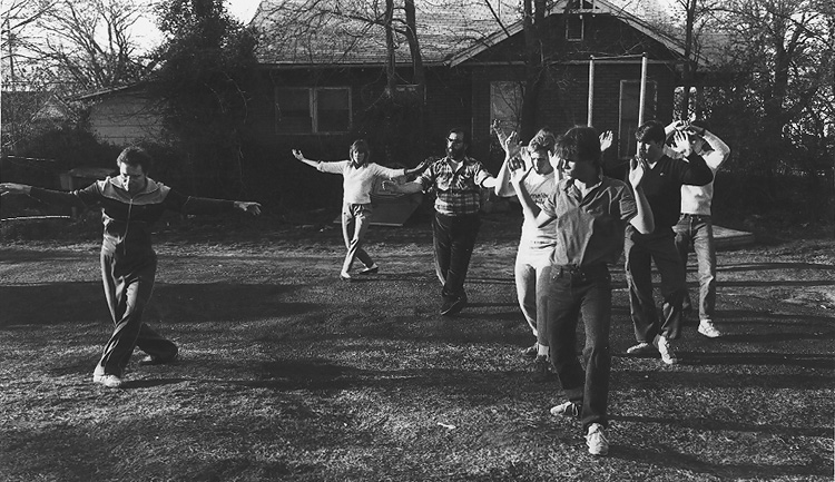 Master Mark instructing Francis Ford Coppola, and some of the cast including Tom Cruise, Rob Lowe, Emilio Estevez & more from the film, “The Outsiders”. Mark instructing some of the cast and crew from the movie, The Outsiders